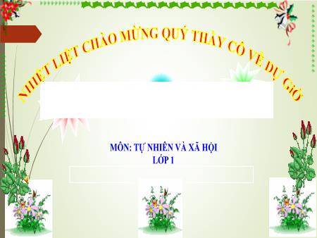 Bài giảng Tự nhiên và xã hội Lớp 1 - Bài 1: Cơ thể chúng ta
