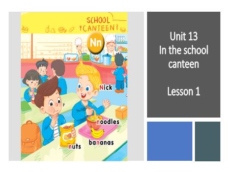 Bài giảng Tiếng Anh Lớp 1 (Global Success) - Unit 13: In the school canteen (Lesson 1)