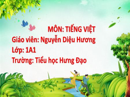 Bài giảng Tiếng Việt 1 (Kết nối tri thức) - Chủ đề 6: Thiên nhiên kì thú - Bài 3: Chúa tể rừng xanh - Nguyễn Diệu Hương