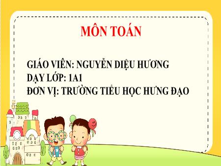 Bài giảng Toán 1 (Kết nối tri thức) - Bài 35: Các ngày trong tuần (Tiết 2) - Nguyễn Diệu Hương